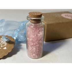 Boccetta dei Desideri "Birthday Wish" - Quarzo Rosa e Polvere di Stelle