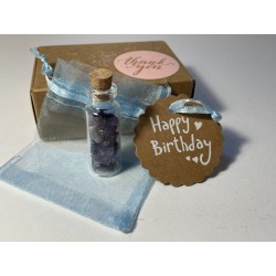 Boccetta dei Desideri "Birthday Sparkle" - Ametista e Polvere di Stelle