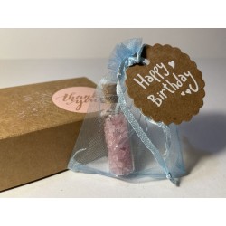 Boccetta dei Desideri "Birthday Wish" - Quarzo Rosa e Polvere di Stelle