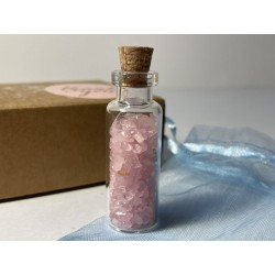 Boccetta dei Desideri "Birthday Wish" - Quarzo Rosa e Polvere di Stelle