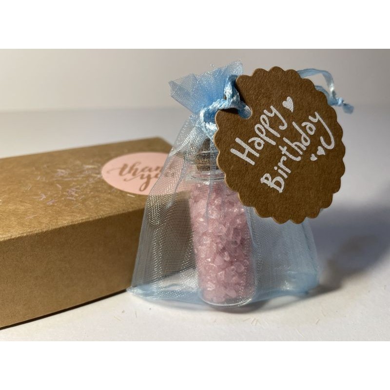 Boccetta dei Desideri "Birthday Wish" - Quarzo Rosa e Polvere di Stelle