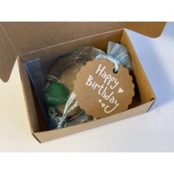 Soffio di Giada Verde Buon Compleanno Collana con ciondolo