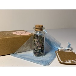 Rainbow Wish Bottle - Multicolored Tourmaline and Stardust