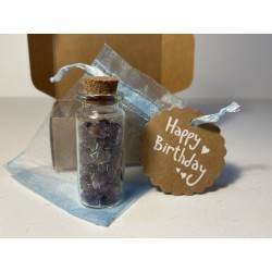 Wish Bottle "Birthday Sparkle" - Amethyst and Stardust