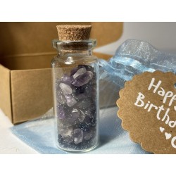 Boccetta dei Desideri "Birthday Sparkle" - Ametista e Polvere di Stelle