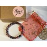 Rhodonite Bracelet "Harmony of the Heart" - Gift Set with Starry Bag