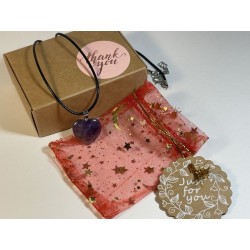 Amethyst Symphony: Handcrafted Necklace, Natural Elegance Protection and Calm