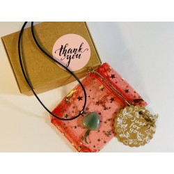 Collana Cuore in Avventurina Verde — Il Dono della Fortuna e Prosperità