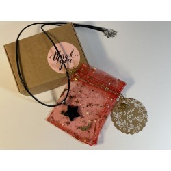 Ossidiana Nera Ciondolo Stella con collana in corda intrecciata nera Protezione e Consapevolezza