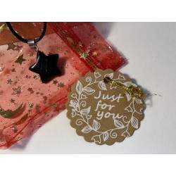 Black Obsidian Star Pendant...