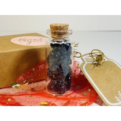 Black Obsidian Mini Bottle of Wishes Crystals Protection and Awareness
