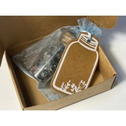 Mini Multi-color Tourmaline wishing bottle gift box packaging detail - Althea Design Art