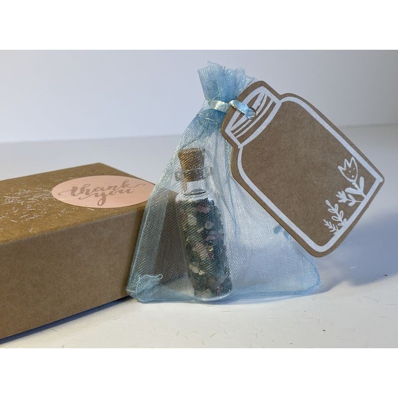 Confezione regalo boccetta dei desideri artigianale Petit Tormalina Multicolore con kit completo - Althea Design Art