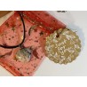 Just for you gift tag detail with heart Picasso Jasper pendant necklace - Althea Design Art