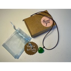 Overview of handcrafted heart Green Jade pendant necklace birthday gift set items - Althea Design Art