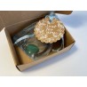 Green Jade heart pendant necklace gift box opening packaging details - Althea Design Art