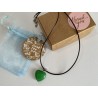 Overview of handcrafted heart Green Jade pendant necklace gift set items - Althea Design Art