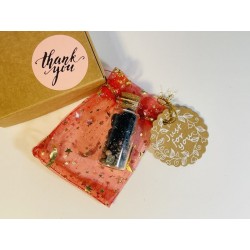 Wish Bottle - Magical Mix (Obsidian, Rhodonite, Labradorite)