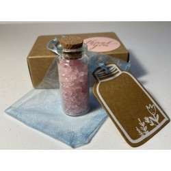 Wish Bottle "Sussurro del Cuore" with Rose Quartz and Gift Kit